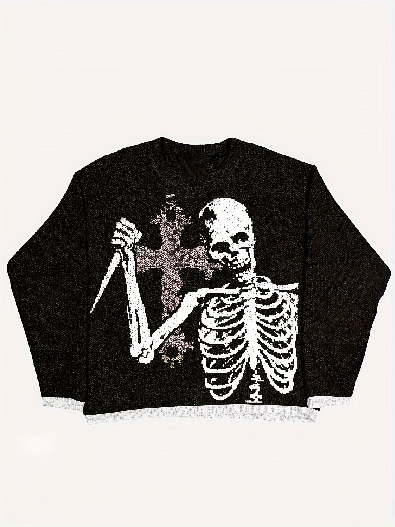 Skeleton on sale sweater mens