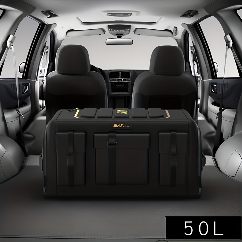 Organizador de maletero de automóvil de alta calidad, organizador portátil  plegable con múltiples compartimentos para asiento trasero, SUV, caja de