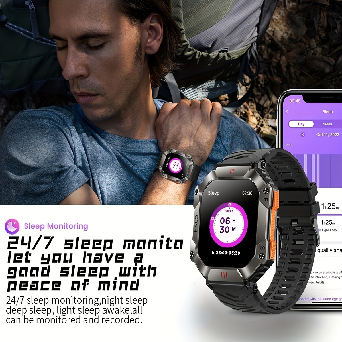 EIGIIS Smart Watch Answer/Make Call, Fitness Tracker with 24/7 Heart R