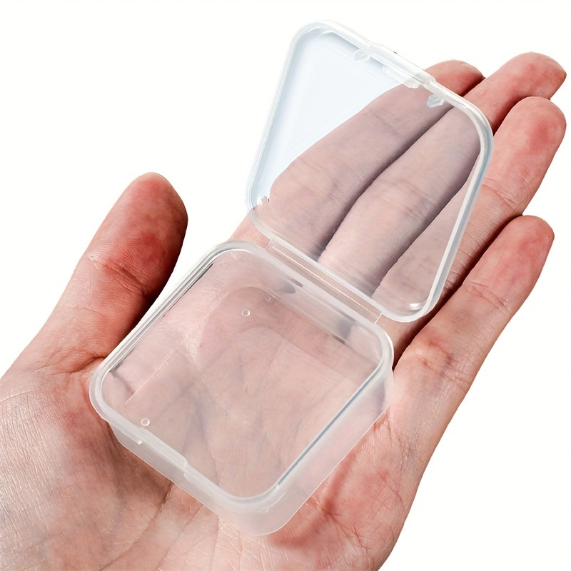 Transparent Square Small Plastic Containers Storage Box With - Temu Japan