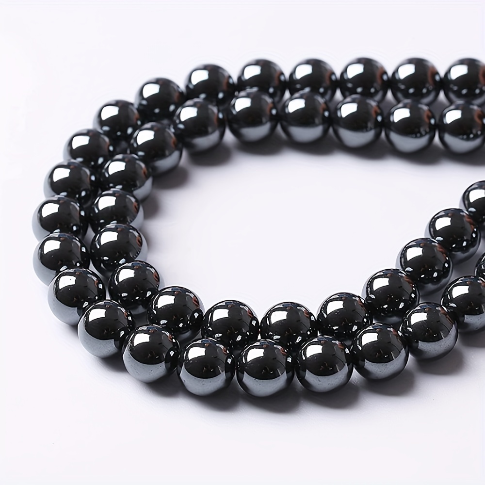 Black Natural Stone Hematite Beads For Jewelry Making 4 -10 MM Pick Size  Loose Spacer Bead Fit Diy