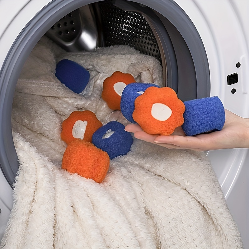6pcs pet hair remover used in washing machine dryer ball reuse reduce wrinkles save washing machine free drying time details 5