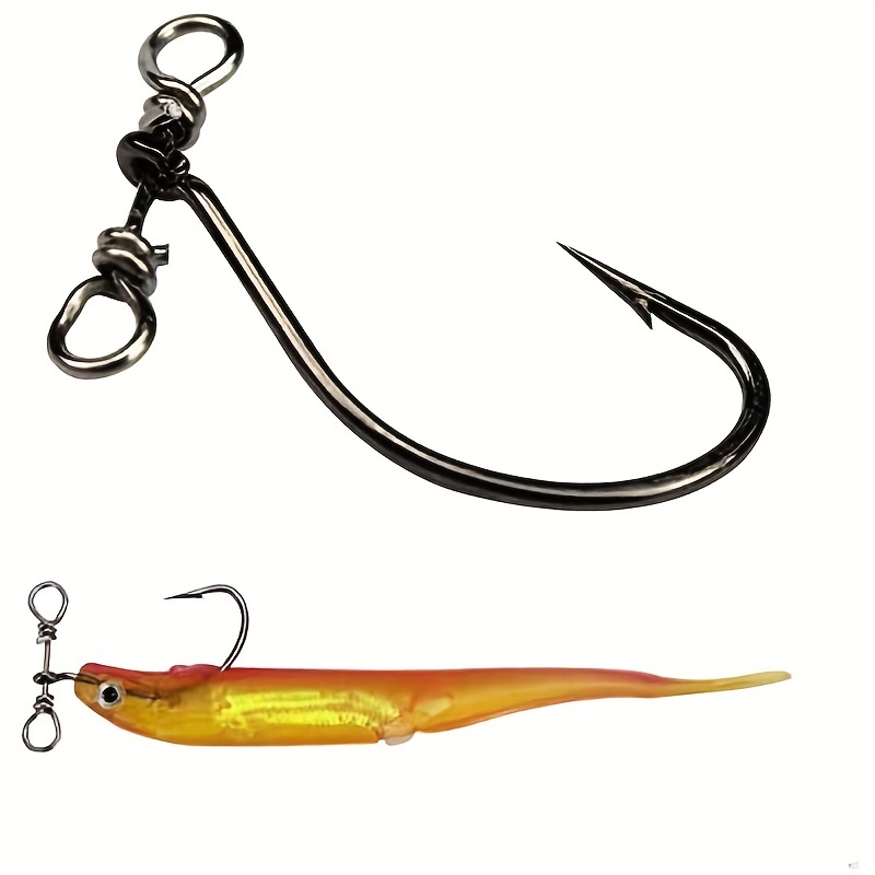 Premium Fishing Tackle: Balance Single Hook Black Nickel - Temu