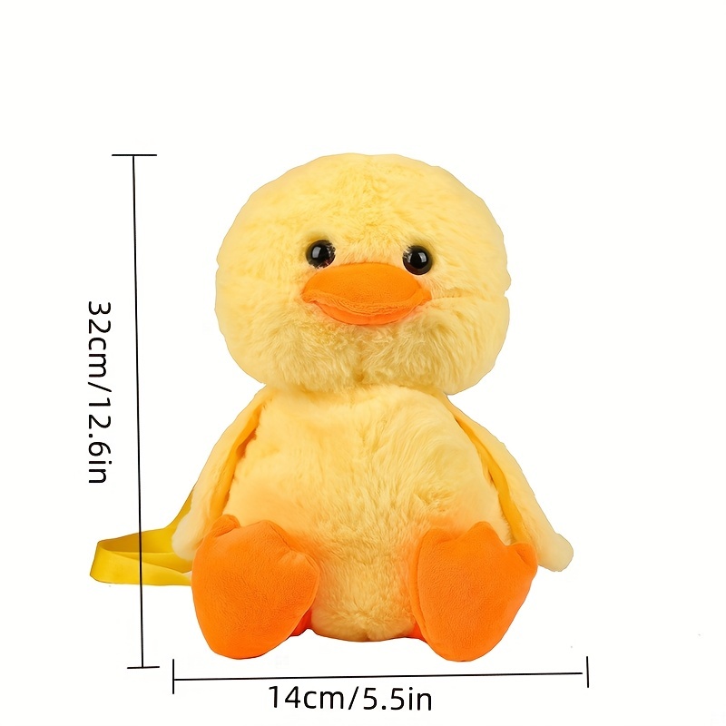 Mini Cartoon Duck Design Fluffy Novelty Bag