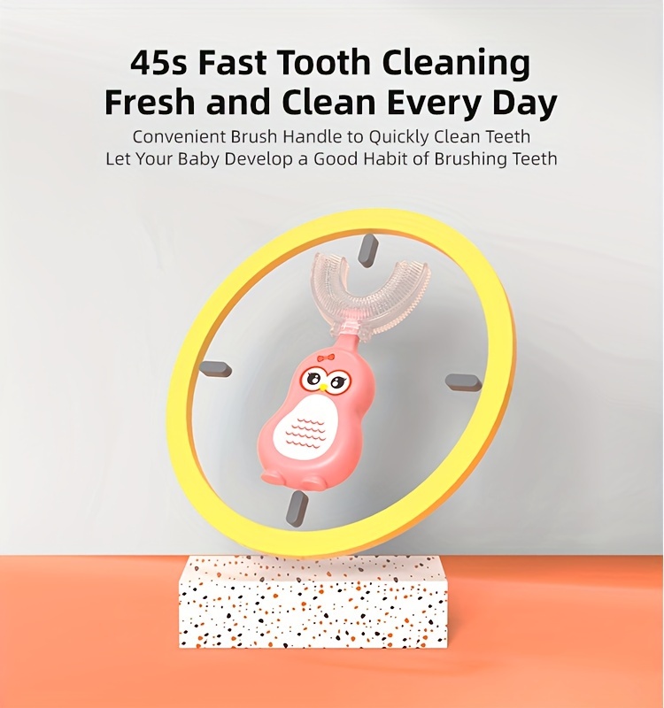 1pc cartoon u shaped toothbrush soft toothbrush cartoon toothbrush details 9