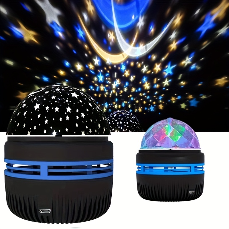 1pc Star Projector & Night Light, USB Audio Starry Sky Projection
