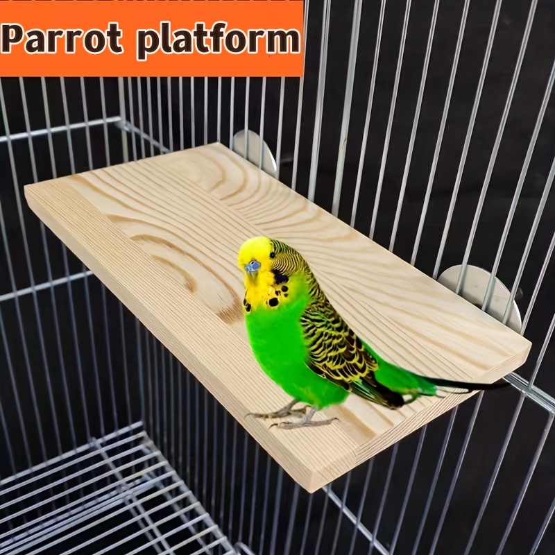 Durable Wood Perch Platform for Parrots