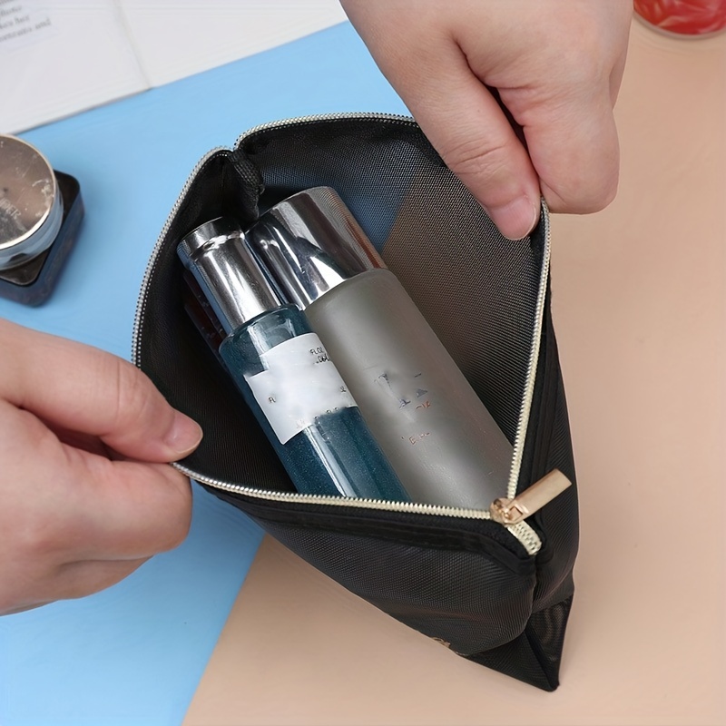 Breathable Mesh Travel Storage Bag Casual Zipper Cosmetic - Temu