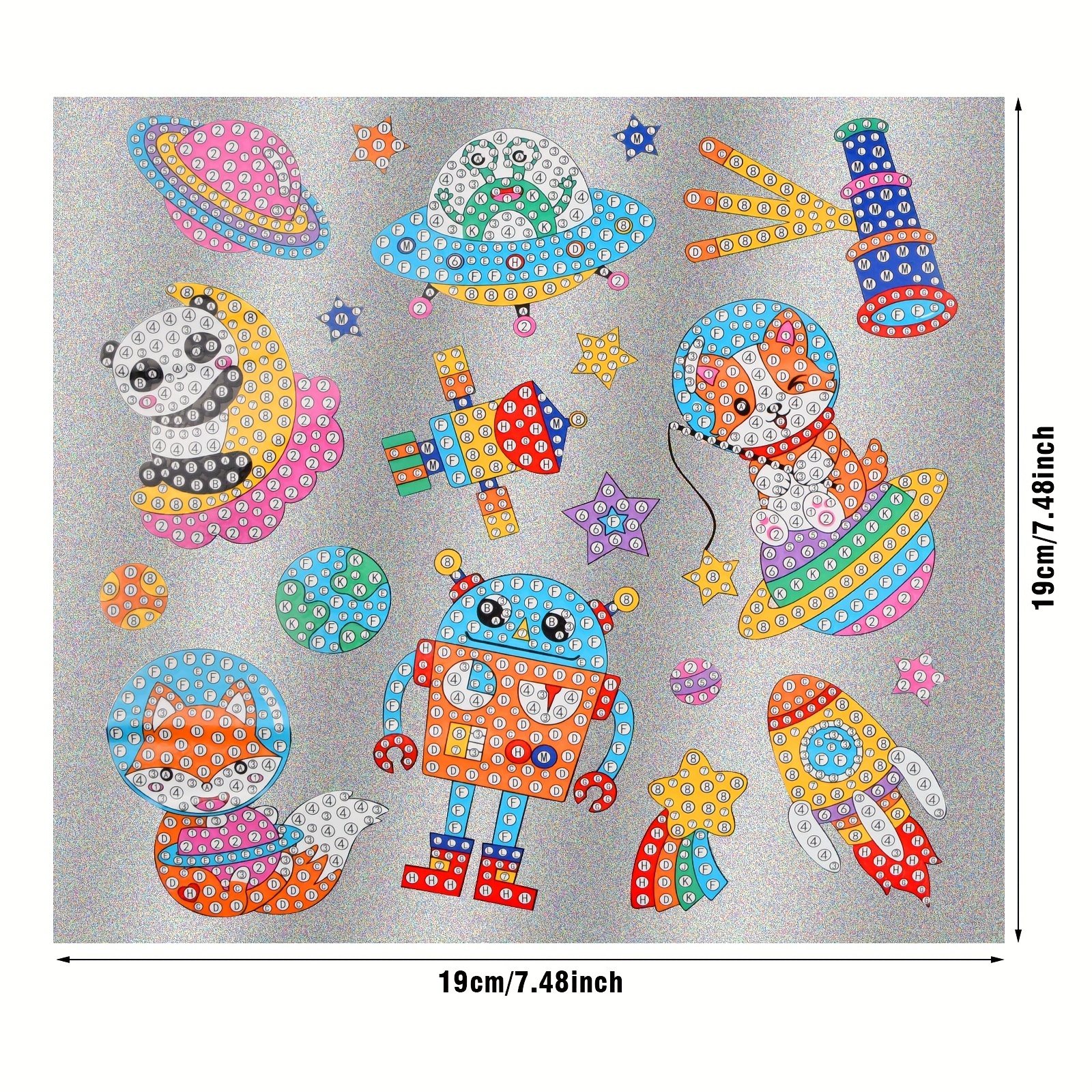 Diamond Painting Stickers - Kit Fai-da-te 5D Per Bambini (Animali)