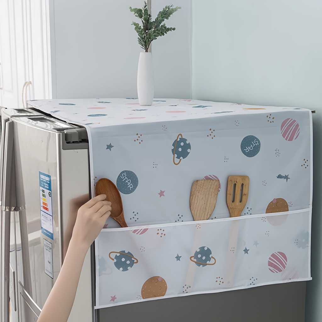 Cartoon Refrigerator Dust Cover Multi functional Storage - Temu