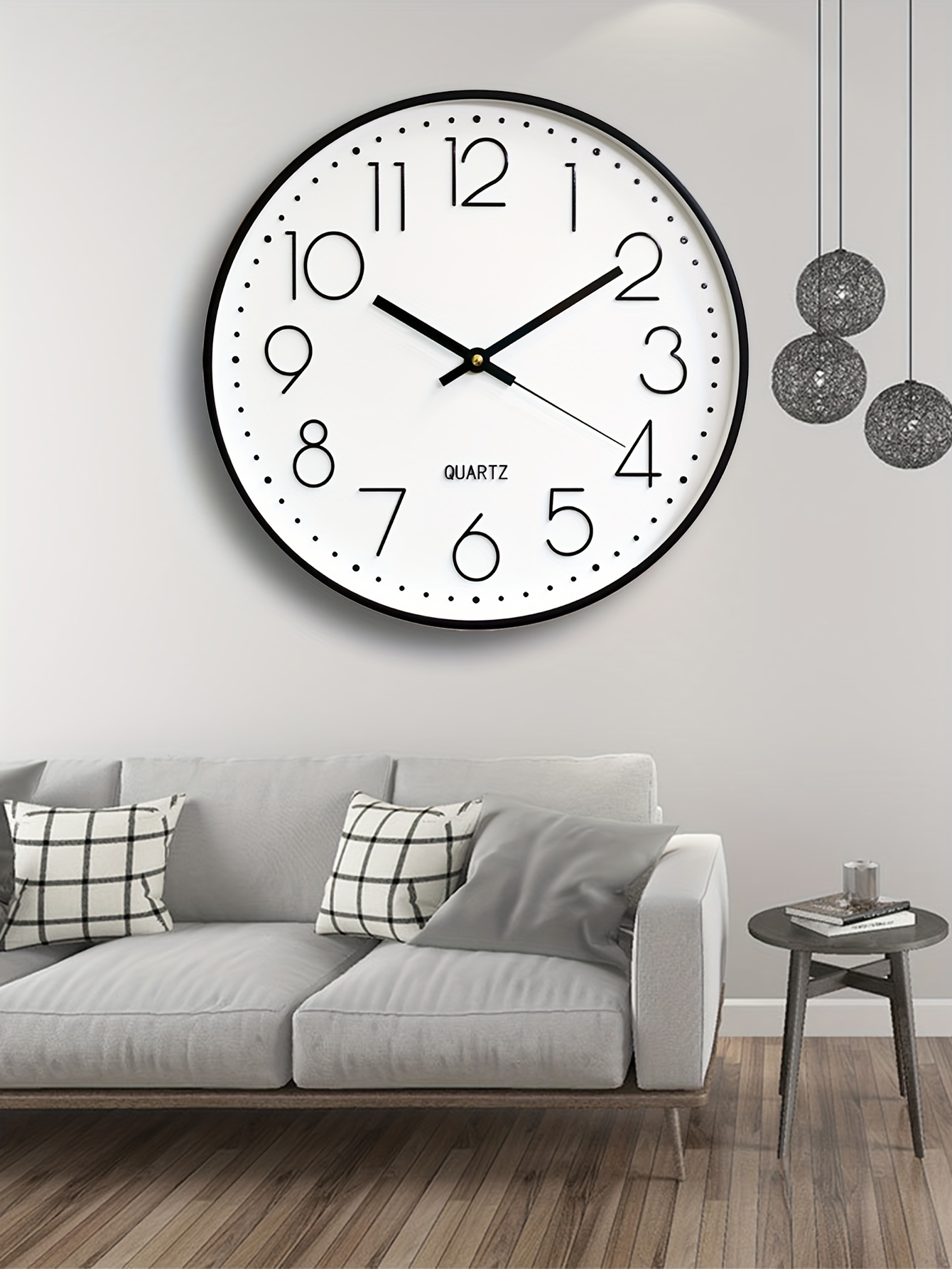 1pc Orologio Da Parete Piccolo 20,32 Cm Orologi Da Parete Neri Silenziosi  Per Camera Da Letto Bagno Cucina