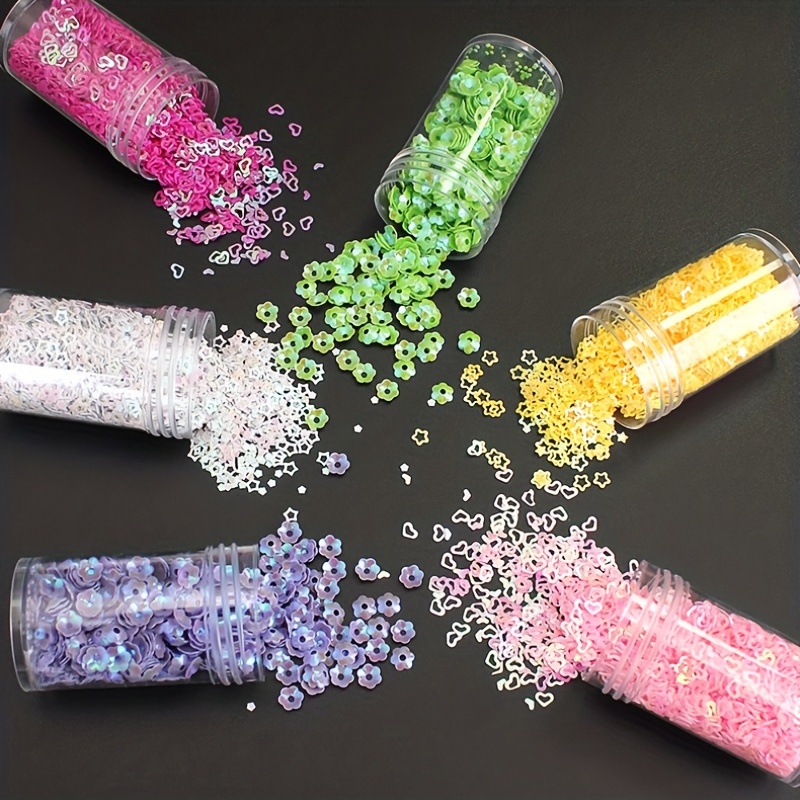 1Box 8.47oz Large Sequins For Crafts 8 Colors Flat Round Sequin Paillettes  PVC Loose Sequins And Spangles For Embroidery Applique Knitting Arts Crafts