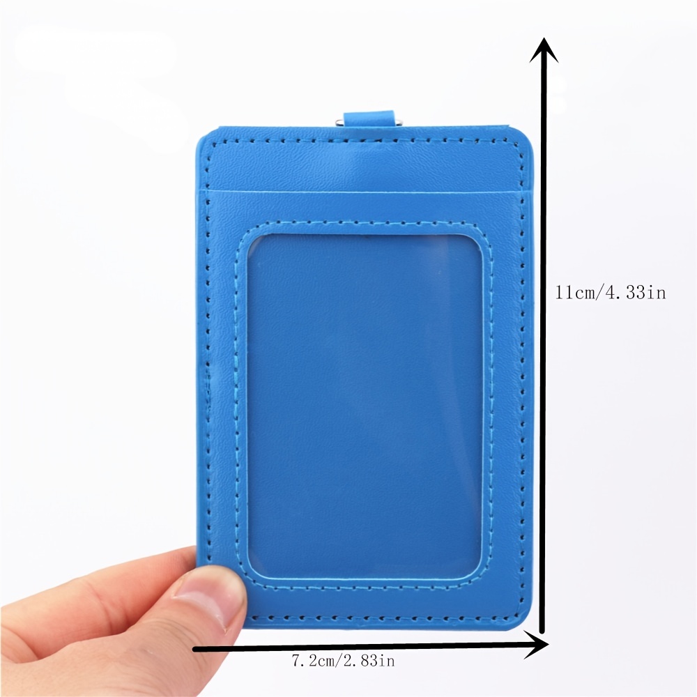Luxury Pu Leather Double Card Sleeve Id Badge Case - Perfect Bank Credit  Card Holder Accessory! - Temu