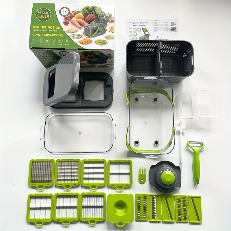 Nicer Dicer Plus Multi-Chopper Set Vegetable-Fruit Cutter/Slicer