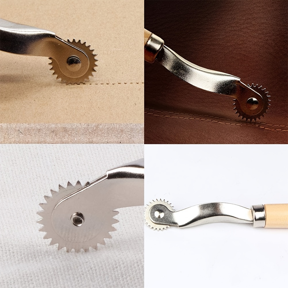 Ruluti Tracing Wheel Notcher Paper Perforator Pounce Wheels Leather  Perforating Tools Sewing Perforation Cutter