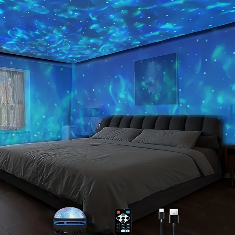 Proyector de cielo estrellado 12 en 1, lámpara LED de noche para  dormitorio, decoración de techo para habitación de niños - AliExpress