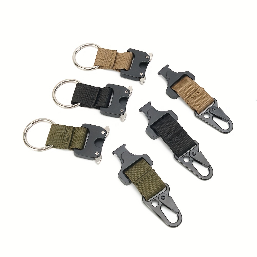 Tactical Molle Carabiners Key Chain Hooks Webbing Key Ring Holder Quick  Release