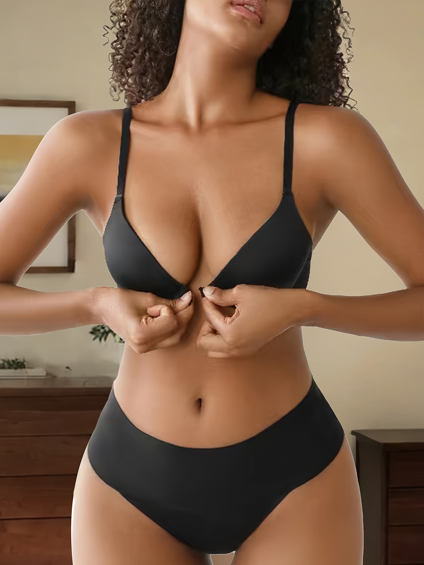 Solid Buckle Front T shirt Bras Comfy Breathable Intimates - Temu