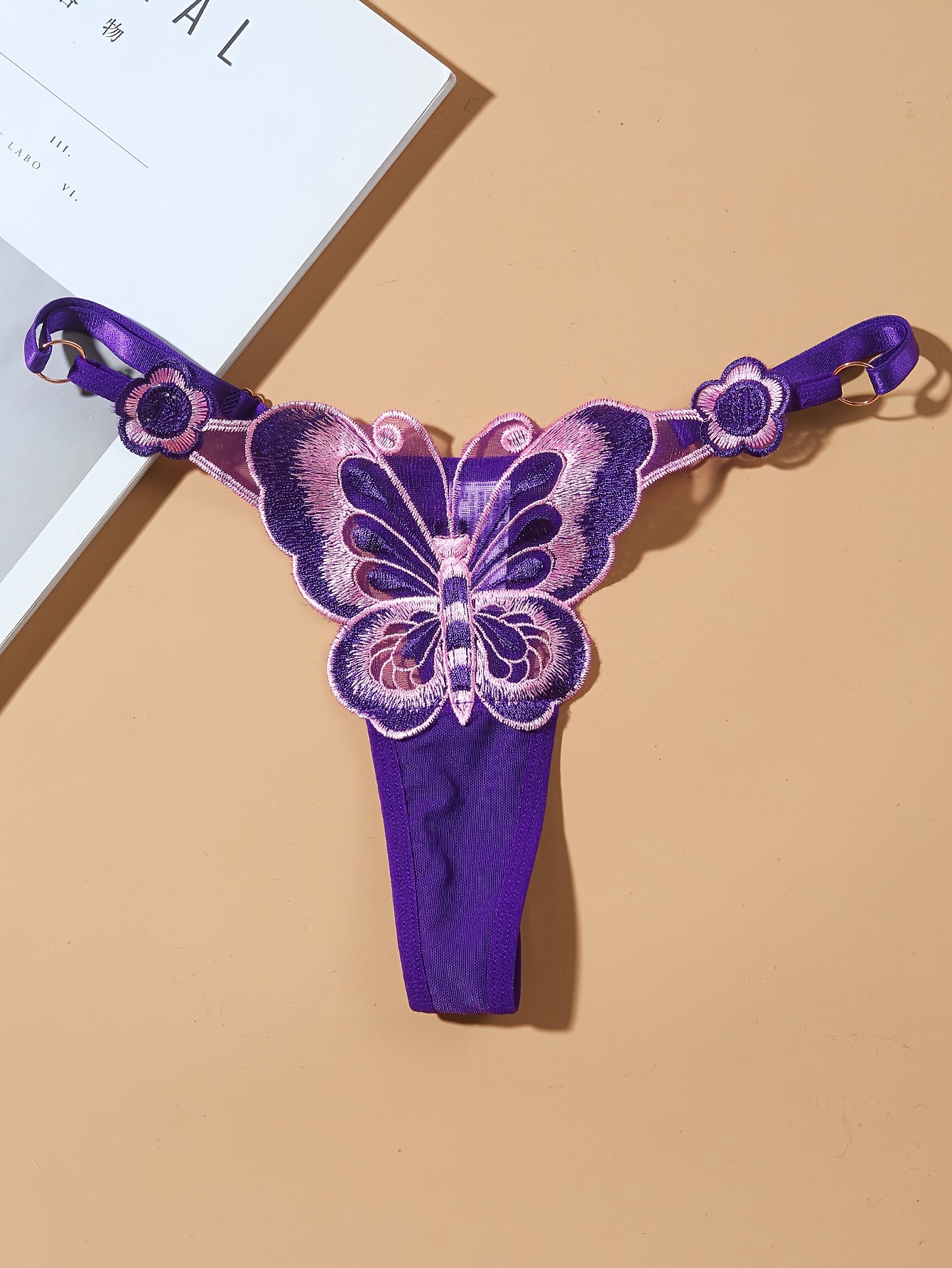 Butterfly Pattern Thongs Comfy Breathable Intimates Panties - Temu