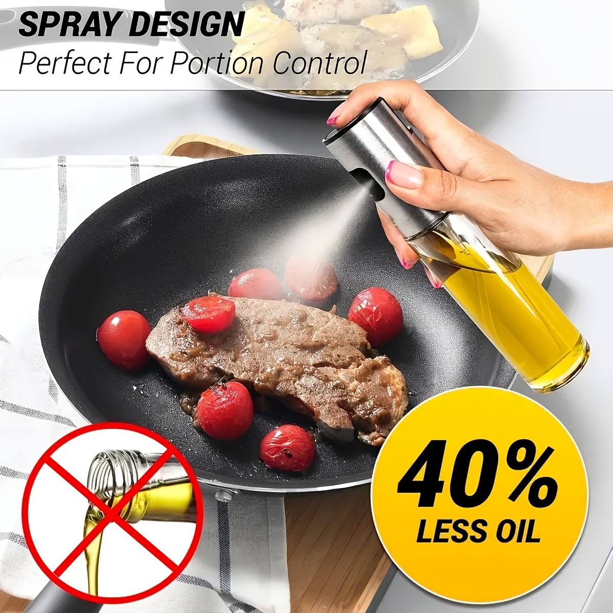 Oil Sprayer With Oil Brush Cleaning Brush And Funnel Olive - Temu