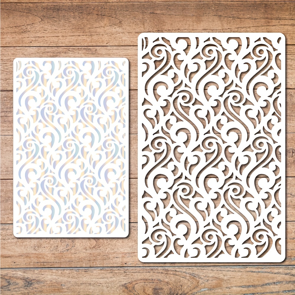Border Stencils For Painting Reusable Floral Texture Pattern - Temu