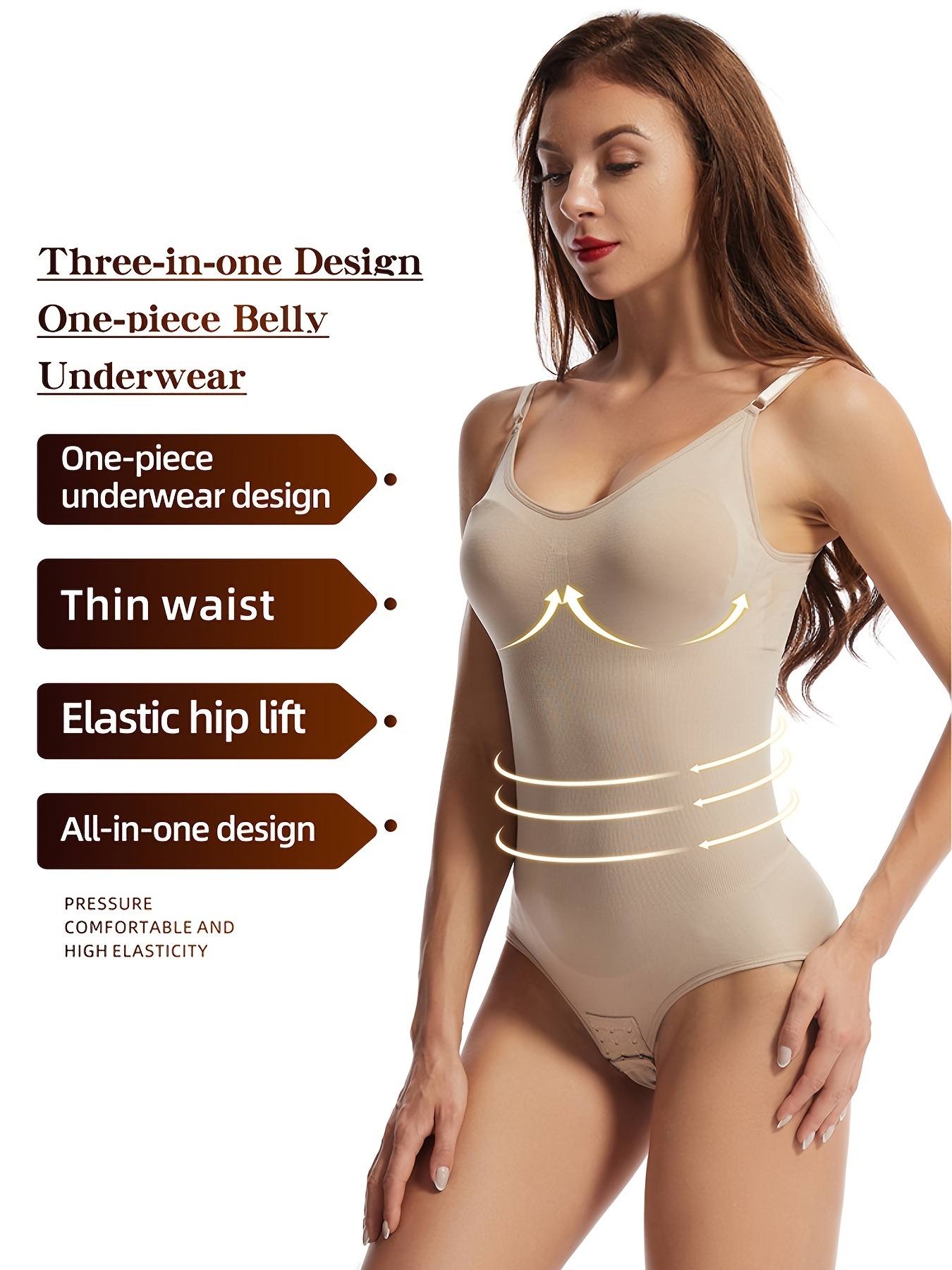 Seamless Solid Bodysuit Tummy Control Buttocks Shaping Cami - Temu Canada
