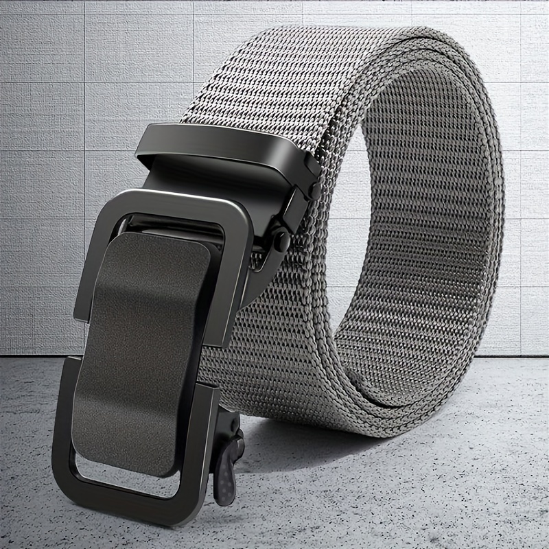 Men's Metal Automatic Buckle Casual Nylon Canvas Belt