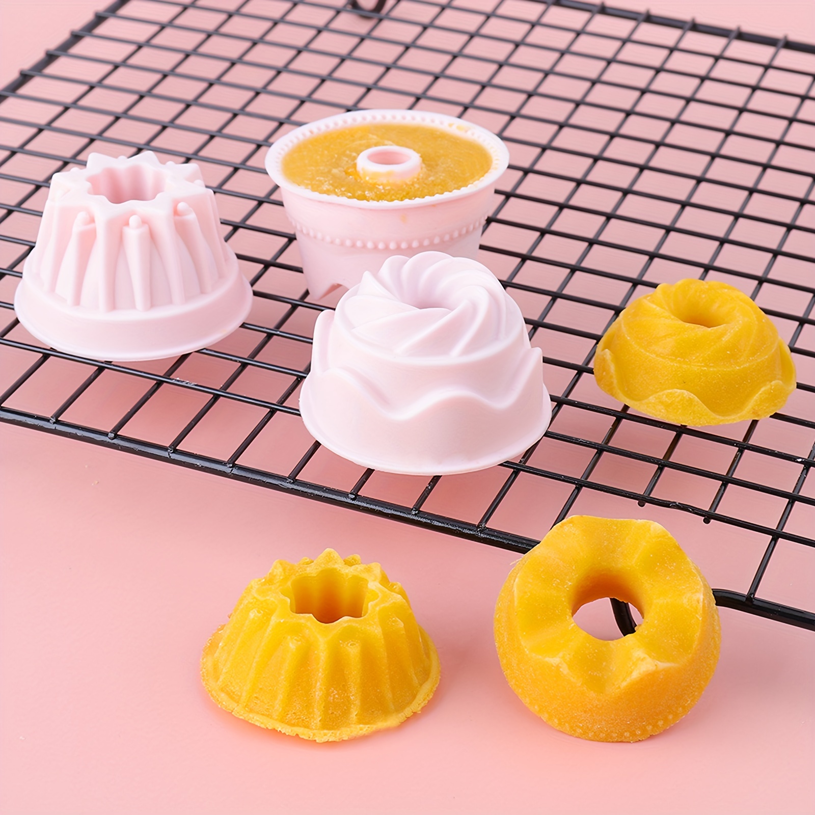 Silicone Bundt Cake Mold Non stick Mini Fluted Cake Cups - Temu