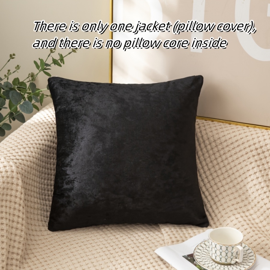 Velvet Solid Color Throw Pillow Case Soft Throw Pillow Cover Temu