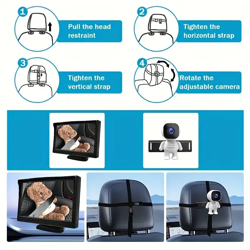 Hd Screen Baby Car Camera rear Facing Safety Car Seat Mirror - Temu