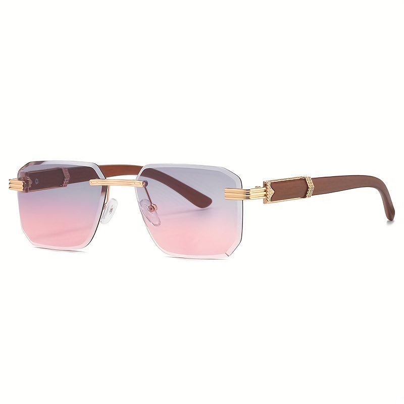 Square Rimless Sunglasses Gradient UV400 Sun Shades