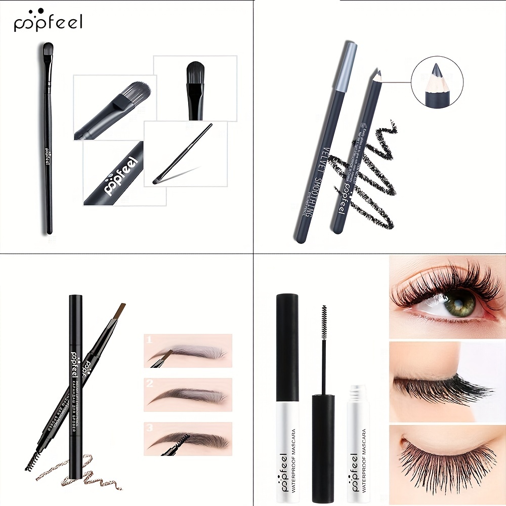 40 colors eyeshadow palette set mascara eyeshadow brush eyeliner eyebrow pen cosmetics set beginners friendly details 0