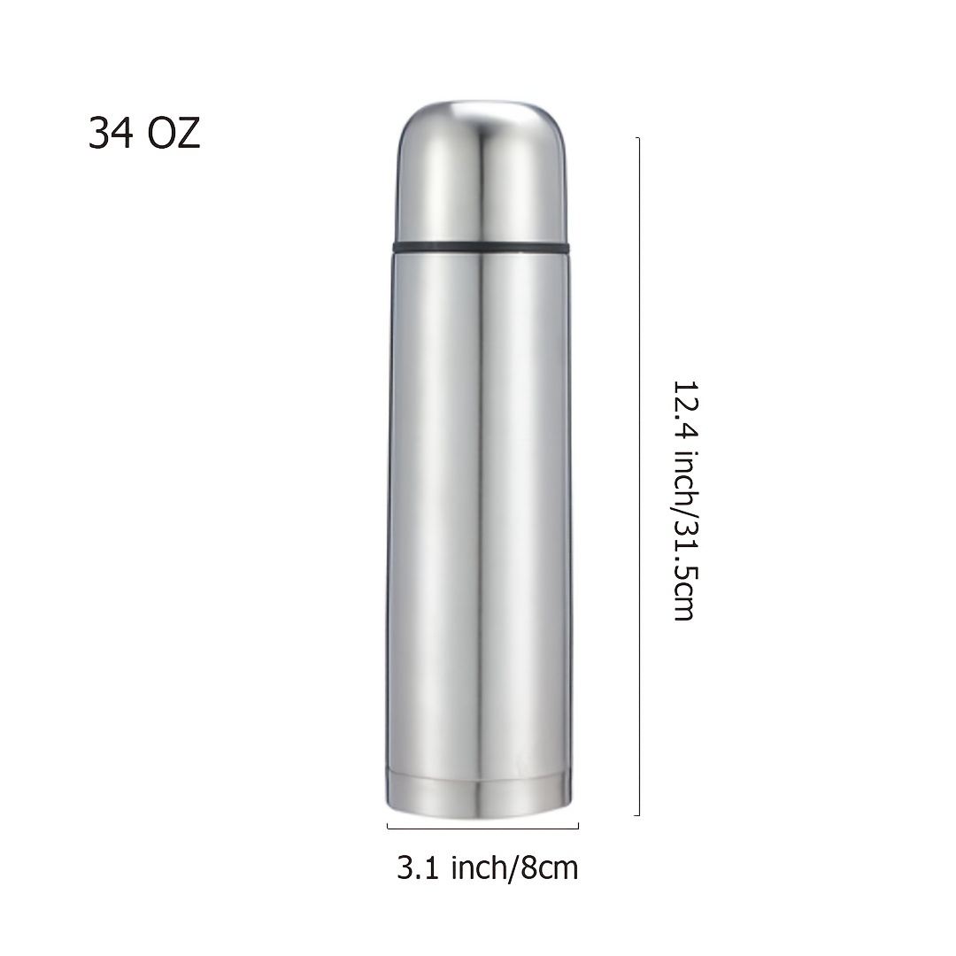 1200-4000ml Large Thermos Bottle Vacuum Flasks Stainless Steel Insulated  Water Thermal Cup With Strap 48 Hours Insalation