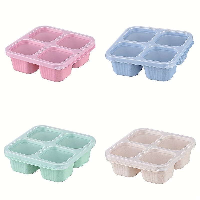 Candy Box With Lid, Anti-odor Bento Box With Four Grids, Snack