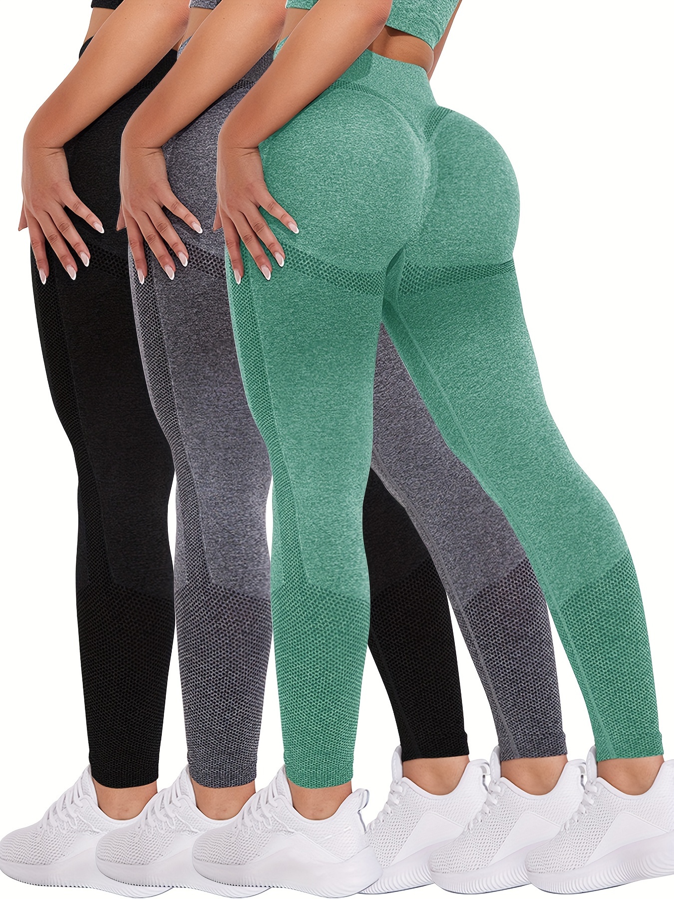 Womens Seamless Scrunch Workout Leggings with High Waist Tummy Control Gym  Smile Contour Yoga Pants Athletic Tights