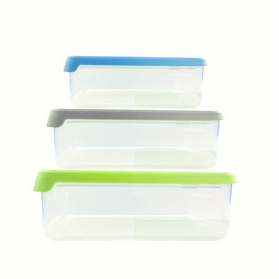 1pc 400ml Transparent Plastic Lunch Box, Microwave Safe, Leakproof
