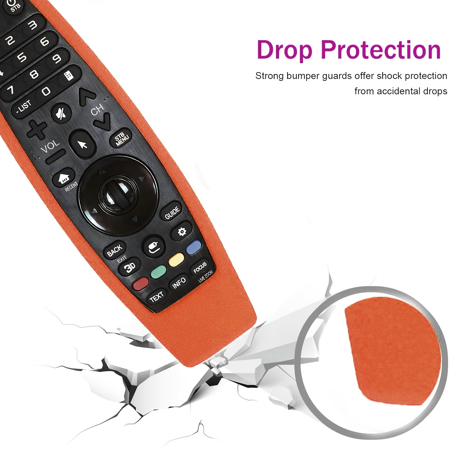 Comprar Funda protectora de silicona suave para mando a distancia,  Compatible con LG Smart TV AN-MR650A600 20GA 19BA