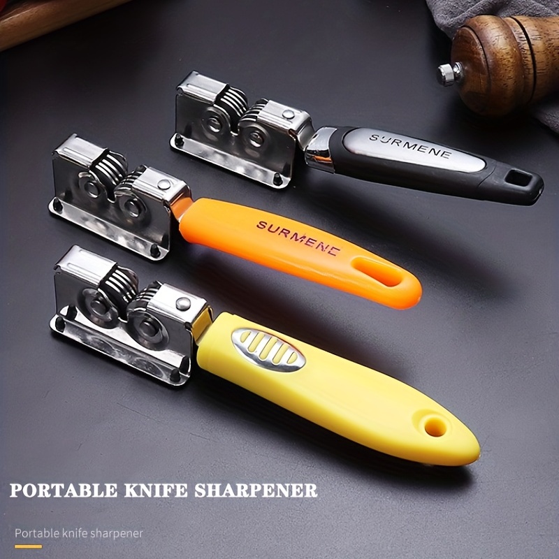 Portable Knife Sharpener, Handheld Quick Knife Sharpening, Household  Double-sided Knife Sharpener, Detachable Multi-purpose Knife Sharpening  Stone, Hunting, Outdoor Camping - Temu