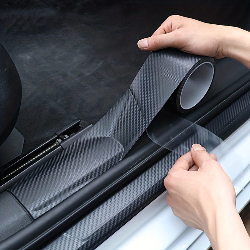 Matte Black 3d Carbon Fiber Sticker: Protect Car Scratches - Temu