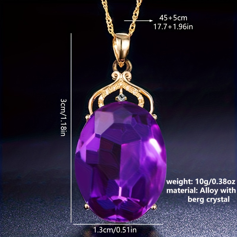 Crown Pendant Necklace with Crystal Design for Party or Gift