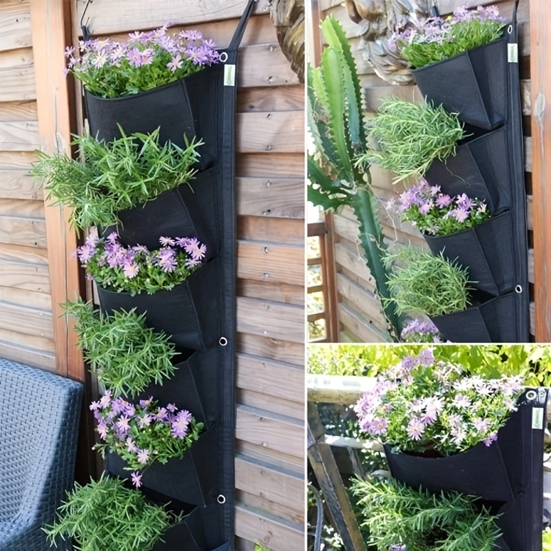 Hanging Vertical Wall Planter Planting Grow Bags Outdoor Indoor