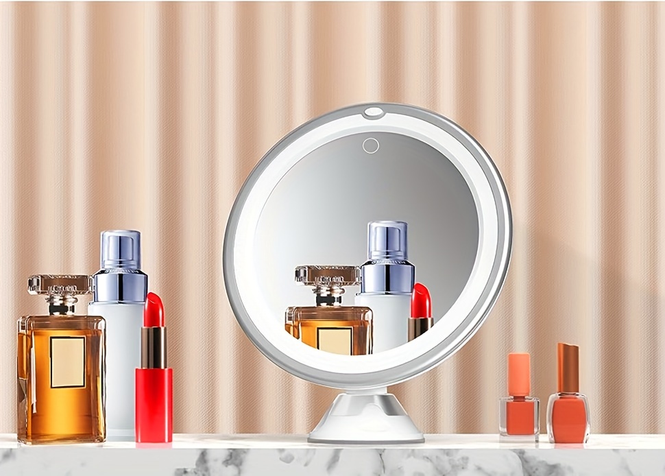 Acquista Specchio Per Trucco a LED a Rotazione a 360 Gradi Flymiro Con  Specchio da Vanità da Tavolo Chiaro dalla Cina