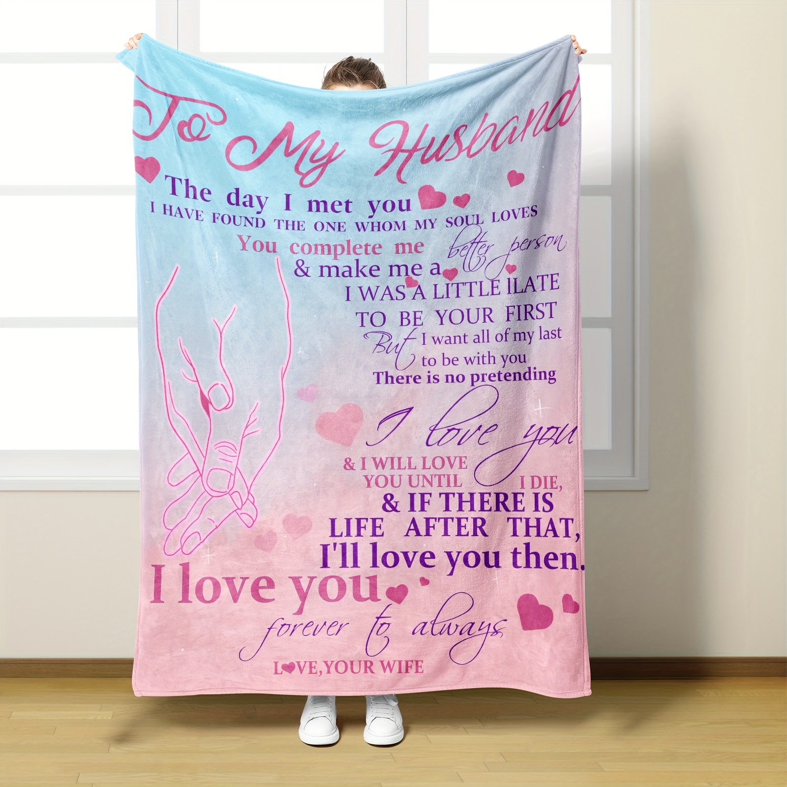 Blanket Valentine Gifts For Him Valentines Gifts For Husband - Temu