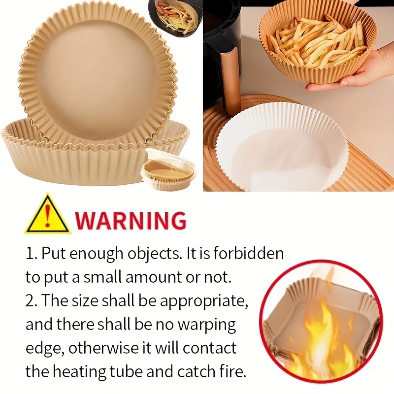 Air Fryer Special Paper Food Grade Oil Absorbing Paper Pads Oil-proof  Baking Dish Paper Plate For Kitchen - Temu
