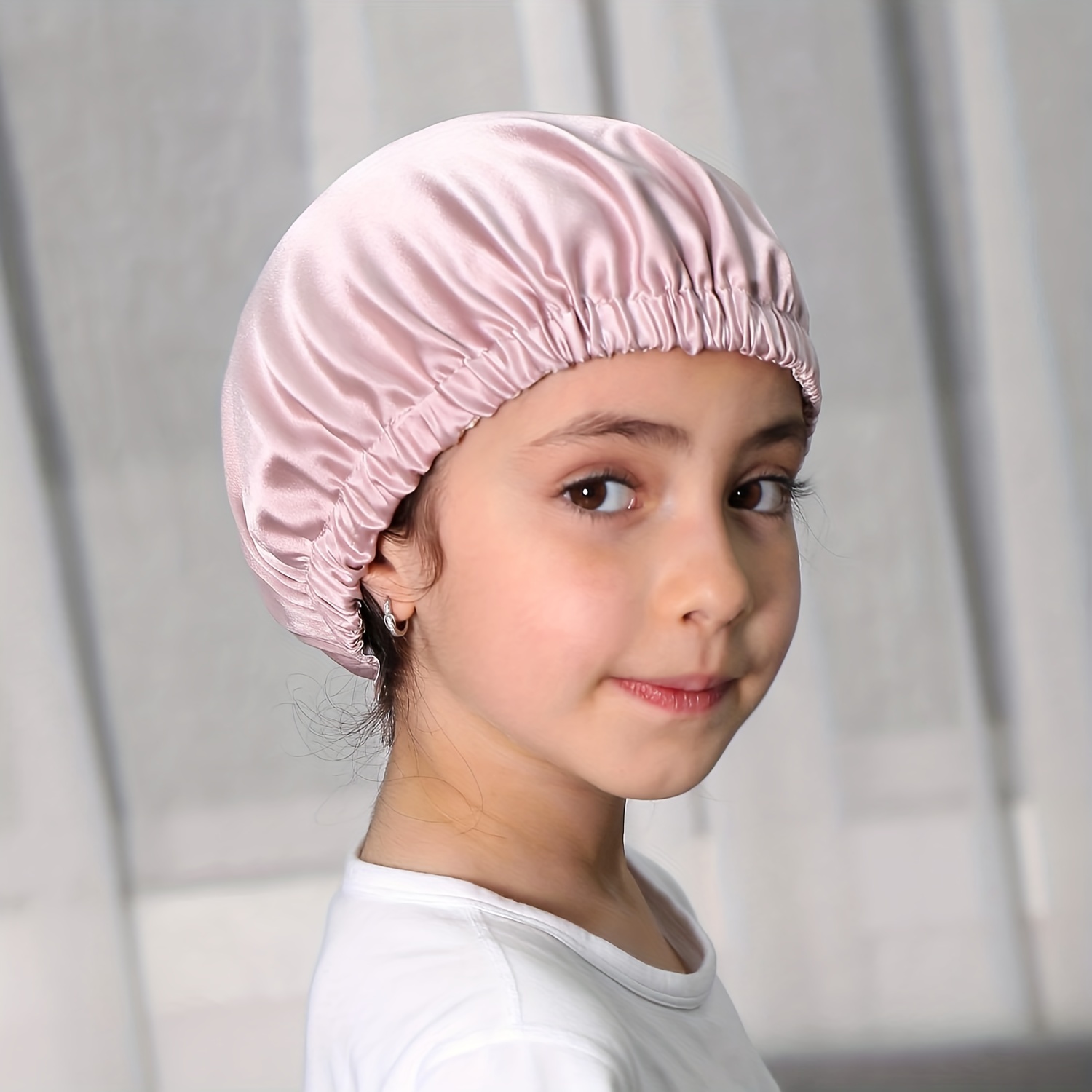 22 Momme - Gorro de dormir 100% seda de morera para el cuidado del cabello,  ambos lados de seda para dormir por la noche, suave y transpirable, rosa