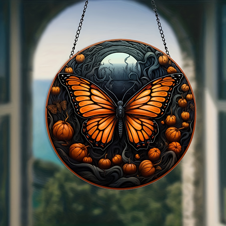 Monarch Butterfly Stained Glass Window Hangings Christmas Gifts