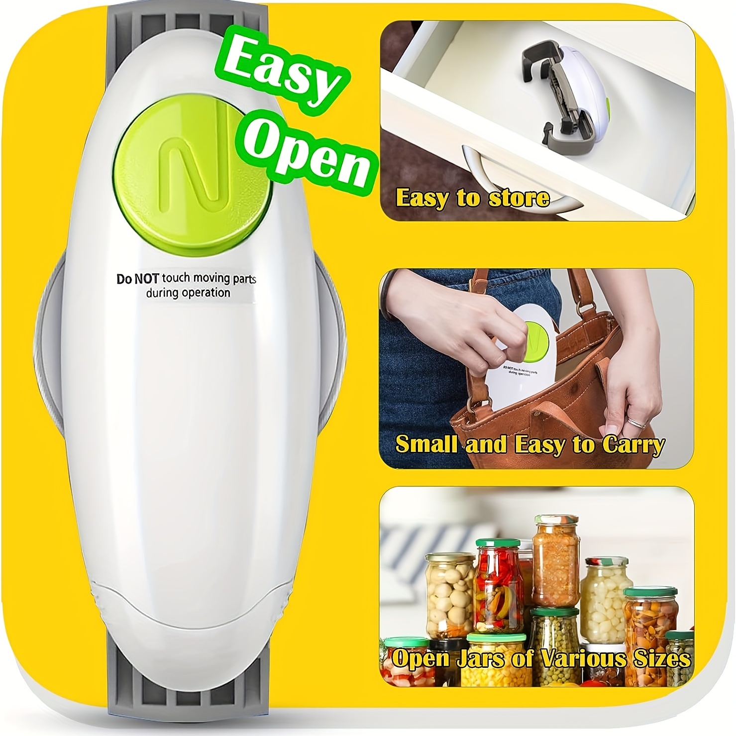 Torque Automatic Battery Operated Electric Jar Opener One-Touch Operation