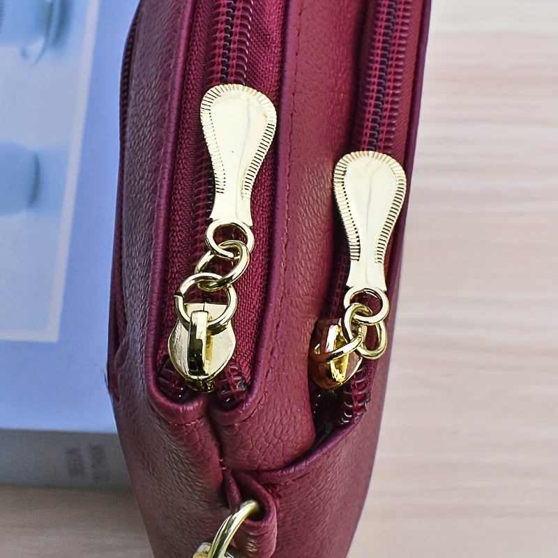 Small Clutch Bag For Women, Fashion Stitching Crossbody Bag, Simple Handbag  With Wristlet, Multi Zipper Purse For Every Day - Temu Slovakia