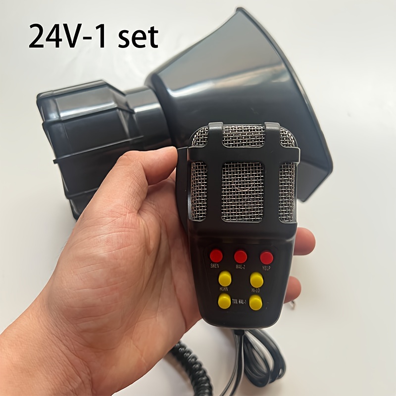 Voiture Megaphone 5 Tone Alarm Horn 12v 110db Haut-parleur Pompier  Ambulance Sonnerie Police Sirène