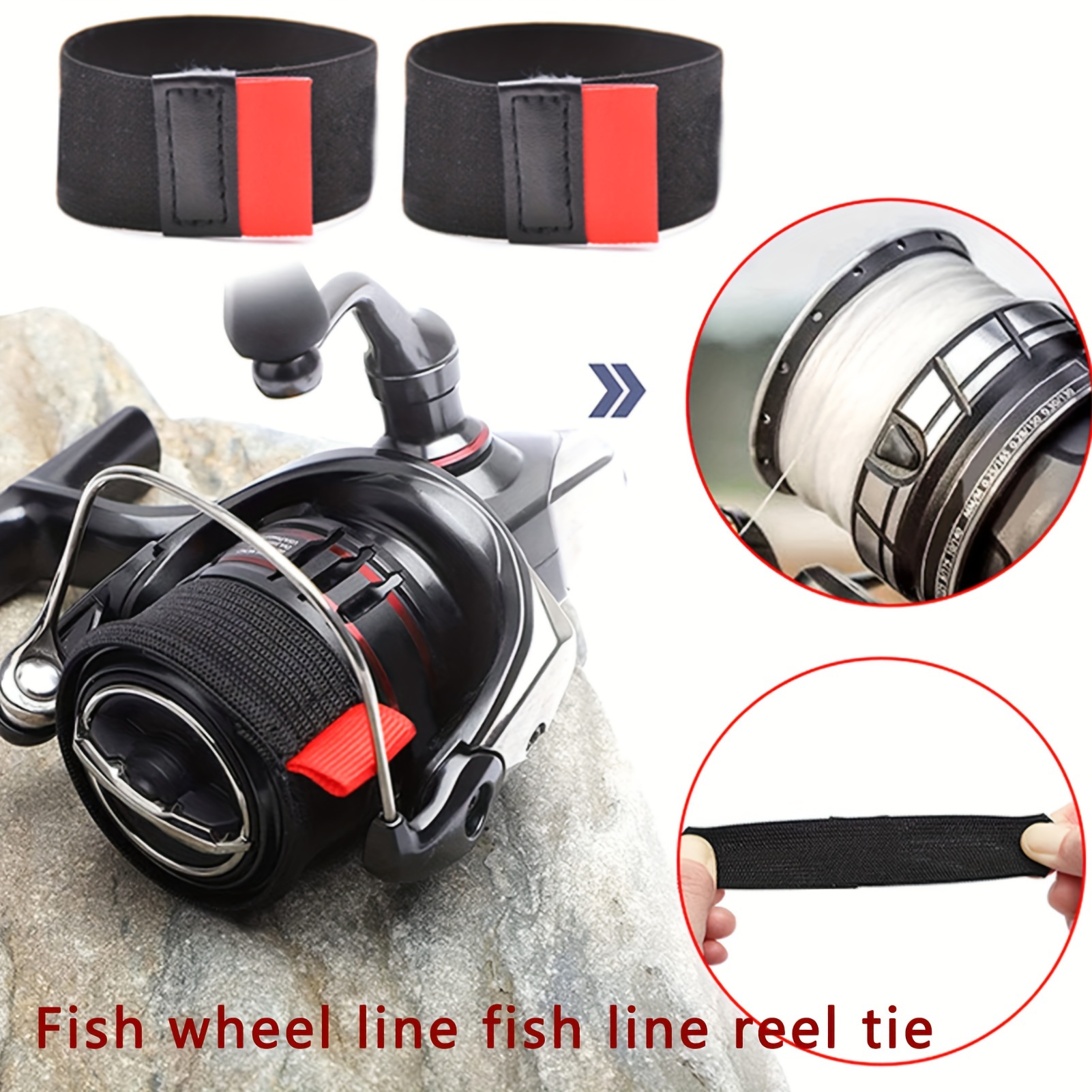 4Pcs Fishing Spool Belt Nylon Elastic Fishing Spool Belt Reel